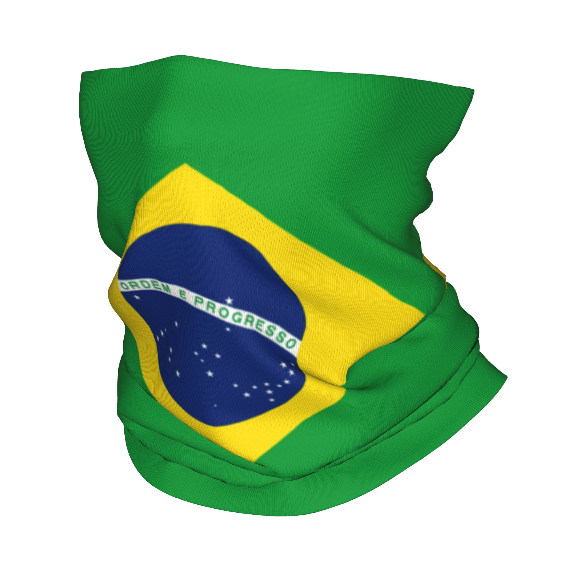 Neck Gaiter Face Cover - カスタムブラジル国旗バンダナネックウォーマー男女兼用冬スキーチューブスカーフゲイターフェイスカバー
