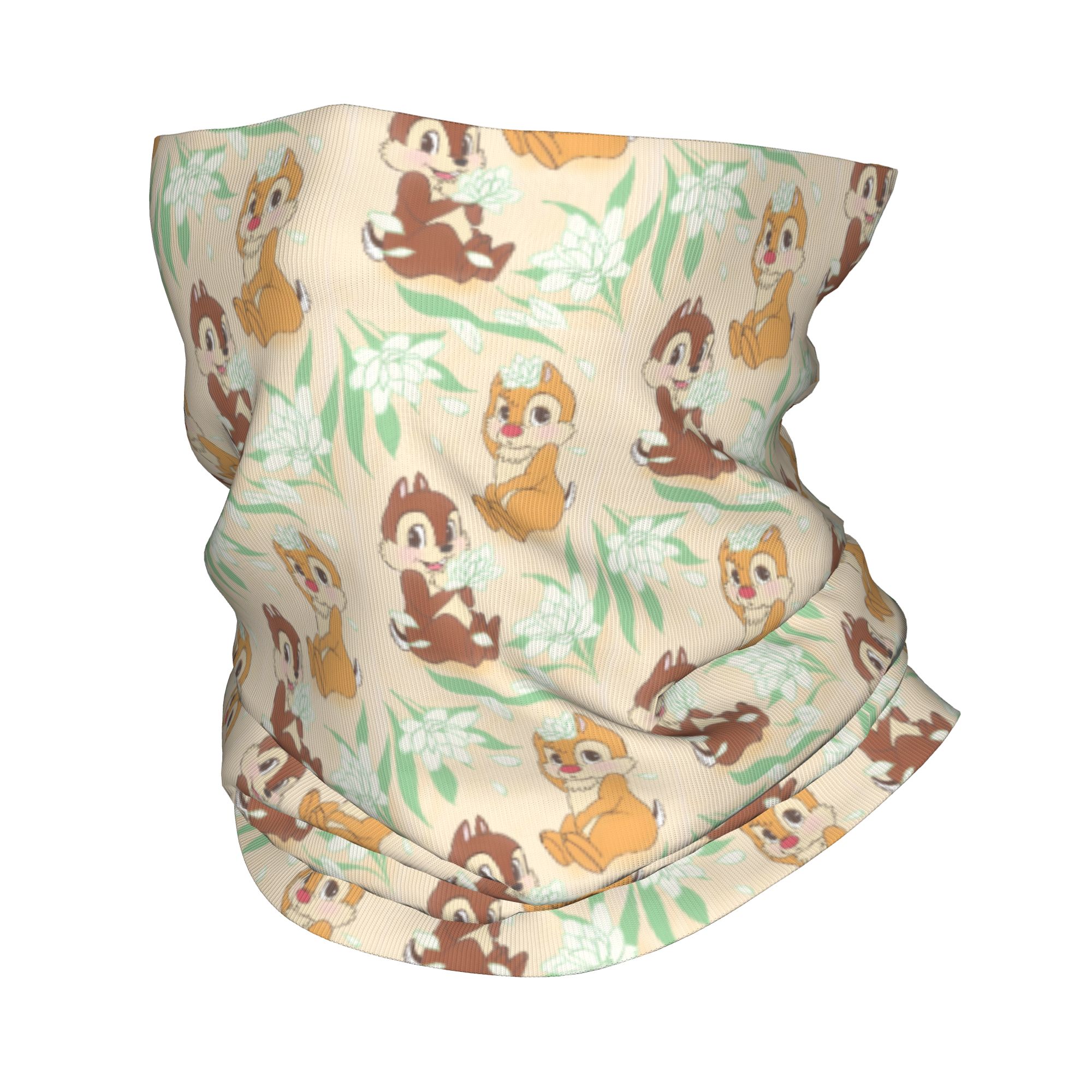 Neck Gaiter Face Cover - カスタムキュートC-チップとD-デールバンダナネックウォーマー女性男性冬スキーチューブスカーフゲイターアニメーションフェイスカバー