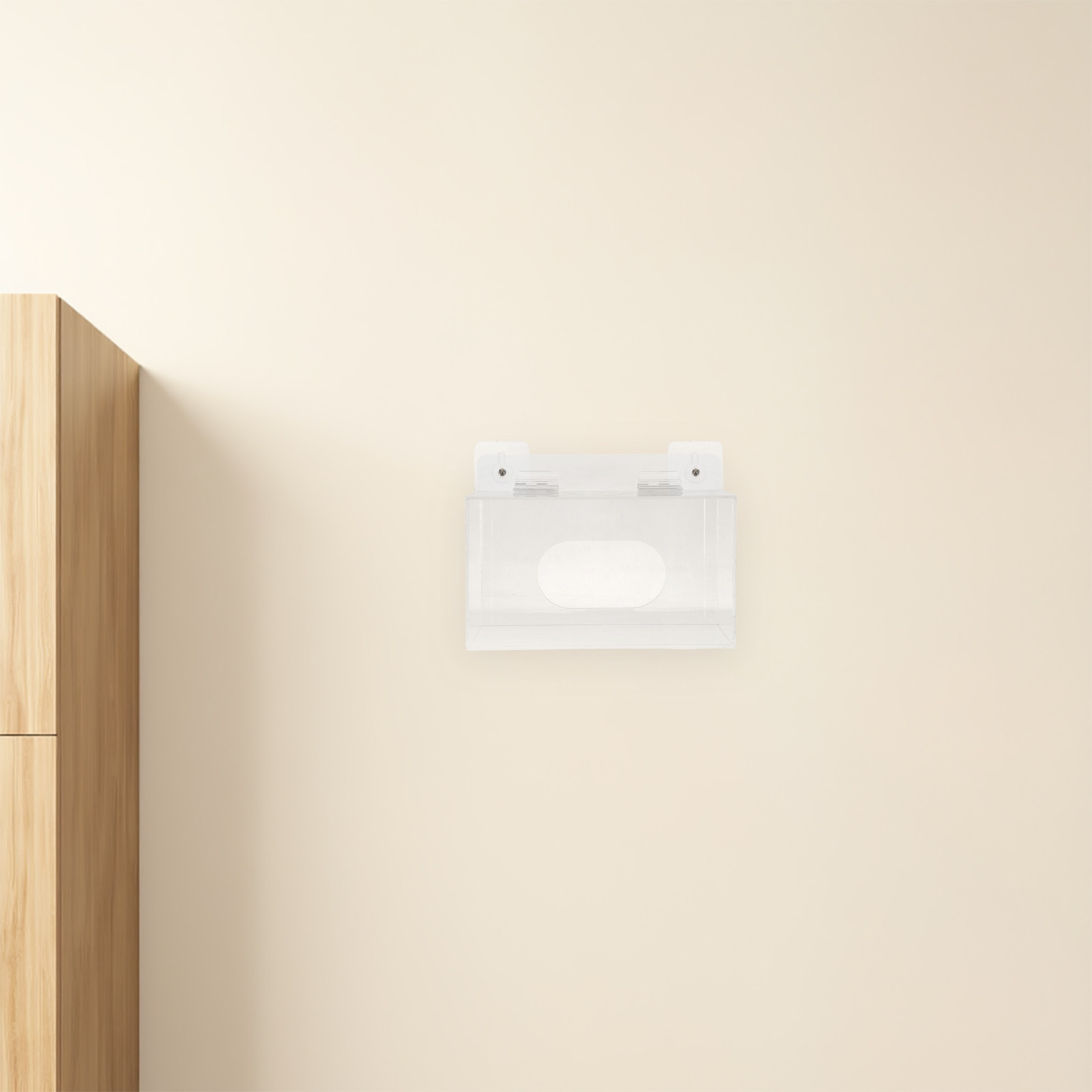 Face Mask Storage Box - アクリル製フェイスマスクホルダー 壁掛け式 透明マスク収納ボックス 省スペースオーガナイザー オフィス、家庭、クリニック用 手袋、ヘアネット用