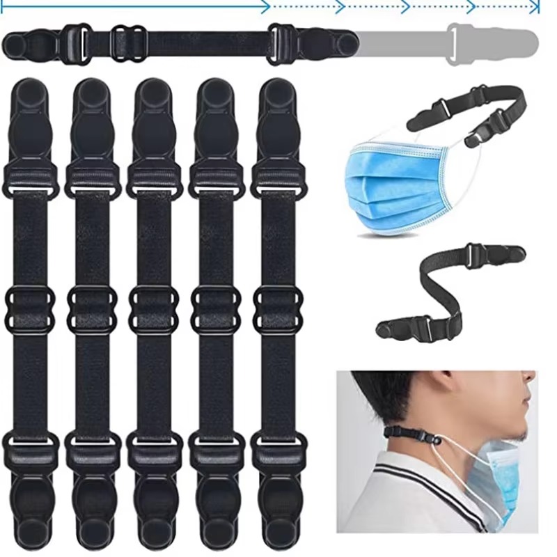 Mask Lanyard Adjustable - 5PC 調節可能なマスク延長包帯マスクフック耳ロープユニセックスマスク延長ベルト耳の痛みを軽減するマスクストラップ