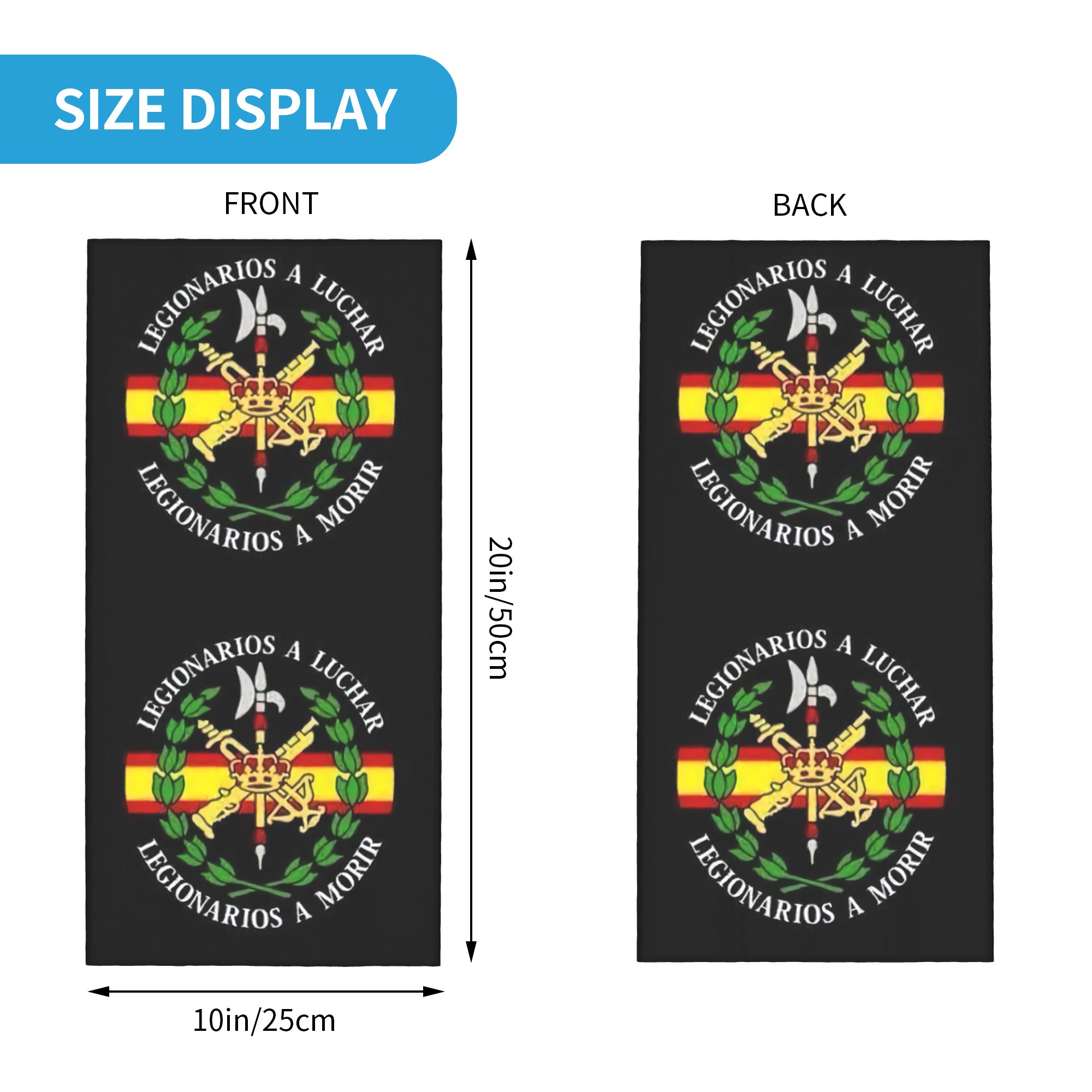スペイン軍団カスタムバンダナネックゲイター防風フェイススカー - Neck Gaiter Face Cover のレビューと価格